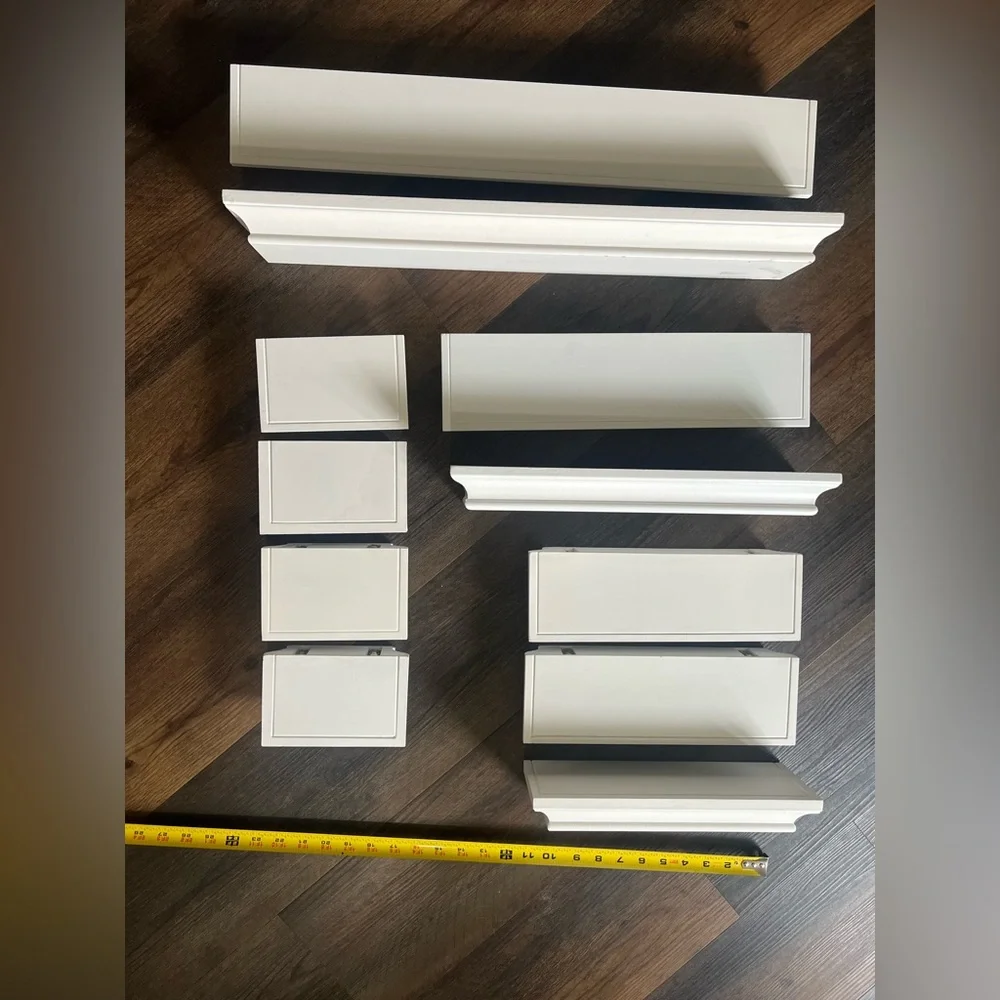 Modern White Wall Decor Shelving Set (11) - Picture 2 of 10